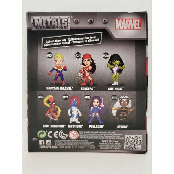 Elektra 4" Inch Figure Marvel Comics New In Box M351 Jada Toys Die-Cast Metals - Picture 2 of 3